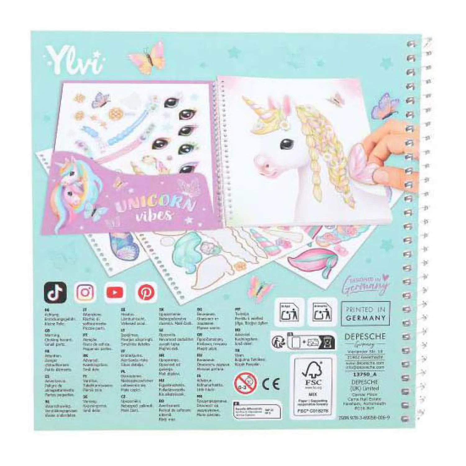 Ylvi Create Your Unicorn Dress me Up - Stickerboek-Depesche New