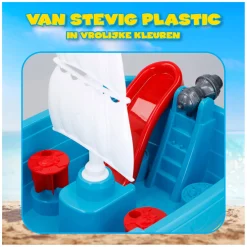 Zand - en Watertafel Piratenboot, 19dlg.- New