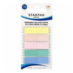 Zelfklevende Notities 44x12mm, 5 Pastel Kleuren- Best