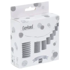 Zilveren Lampion Slinger, 3.5 meter- Discount