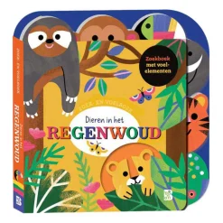 Standaard Uitgeverij Zoek- en Voelboek - Dieren in het Regenwoud 12m+ Outlet